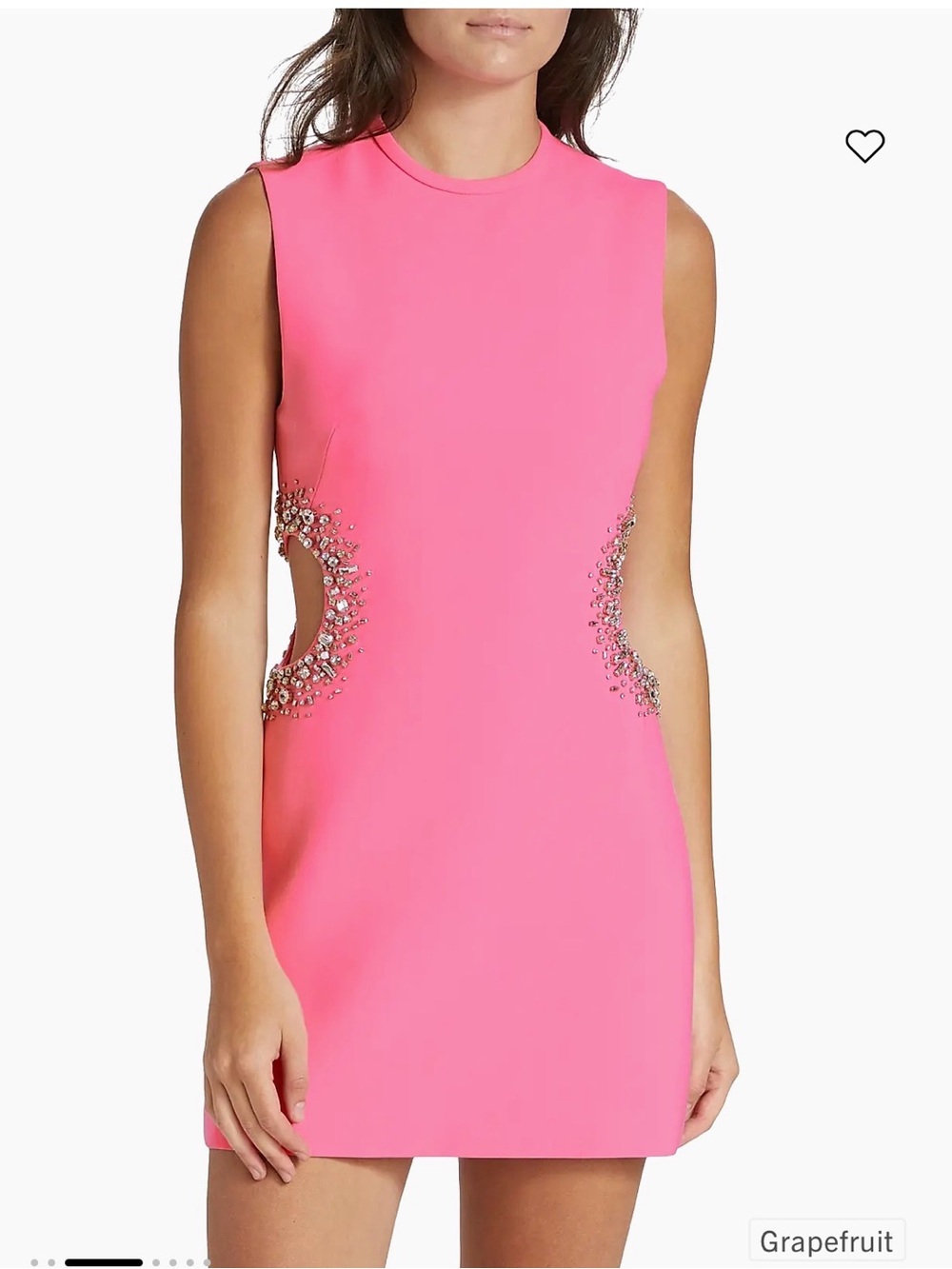 ALC Embellished Cutout Mini Dress in Grapefruit Pink